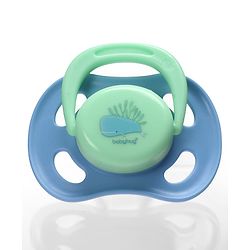 Babyhug Seahorse Print Orthodontic Pacifier Pack of 2| 3+ Months| Protective Hygienic Cap| Breathable Airflow Vents | Orthodontic Silicone Teat | Food-Grade Silicone | BPA Free | Baby Safe