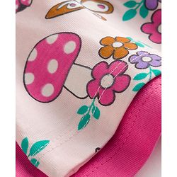 Babyhug 100% Cotton Knit Sleeveless Floral & Butterfly Printed Frocks With Bow Applique Pack Of 2 - Multicolor