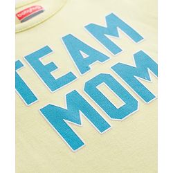Babyhug 100% Cotton Knit Half Sleeves Text Printed Onesies - Yellow