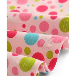 Babyhug 100% Cotton Single Jersey Knit Sleeveless Solid & Polka Dots Printed Frocks with Bow Applique Pack of 2 - Red