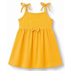 Babyhug Cotton Knit One Piece Dresses/Frocks with Shoulder Straps All Over Floral Prints Multi Color Newborn