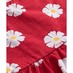 Babyhug Cotton Knit One Piece Dresses/Frocks with Shoulder Straps All Over Floral Prints Multi Color Newborn