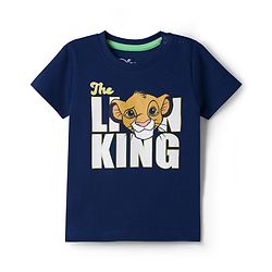 Babyhug Disney Single Jersey Knit Half Sleeve T-Shirt & Shorts Set With Lion King Graphics - Multicolour
