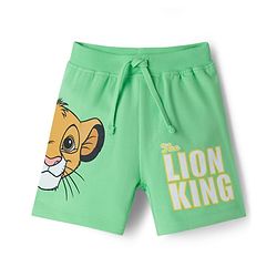 Babyhug Disney Single Jersey Knit Half Sleeve T-Shirt & Shorts Set With Lion King Graphics - Multicolour