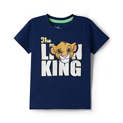 Babyhug Disney Single Jersey Knit Half Sleeve T-Shirt & Shorts Set With Lion King Graphics - Multicolour