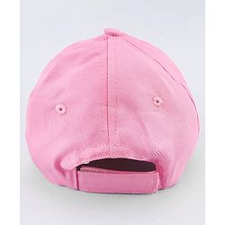 Babyhug Disney Cotton Woven Cap With Mickey Mouse Graphics Pink - Diameter 20 cm