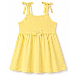 Babyhug 100% Cotton Knit Sleeveless Floral Printed Frocks With Bow Applique Pack Of 2 - Multicolor