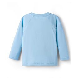 Babyhug Cotton Knit Full Sleeves T-Shirt & Pyjama Night Suit With Teddy Bear & Rainbow Print - Blue