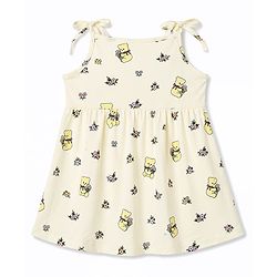 Babyhug 100% Cotton Knit Sleeveless Floral & Bear Printed Frocks With Bow Applique Pack of 2 - Multicolor