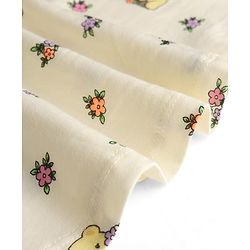 Babyhug 100% Cotton Knit Sleeveless Floral & Bear Printed Frocks With Bow Applique Pack of 2 - Multicolor