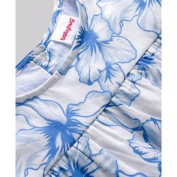Babyhug Cotton Cambric Woven Half Sleeves Woven Floral Printed Top - Multicolour