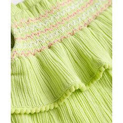 Babyhug 100% Cotton Crepe Woven Top with Smocking Detailing Multi Color 9-12 Months