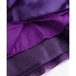 Babyhug T-issue Woven Sleeveless Solid Colour Fit & Flared Party Dress with Bow Applique - Purple