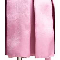 Babyhug Satin Woven Half Puff Sleeves Glass Nylon Fit & Flare Party Dress with Yoke Pleating & Bow - Pink