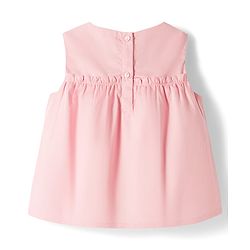 Babyhug Cotton Woven Top with Bow Detailing Multi Color 6-9 Months