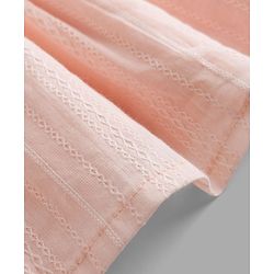 Babyhug 100% Cotton Knit Sleeveless Floral Embroidered Top - Peach