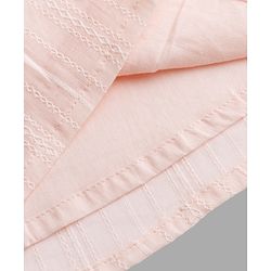 Babyhug 100% Cotton Knit Sleeveless Floral Embroidered Top - Peach