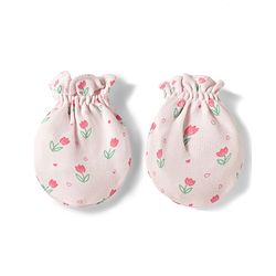 Babyhug 100% Cotton Knit Mittens & Booties Set with Floral Print & Bow Applique - Multicolor
