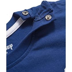 Babyhug Disney Single Jersey Knit Half Sleeves Oversize T-Shirt with Front & Back Lion King Graphic - Navy Blue