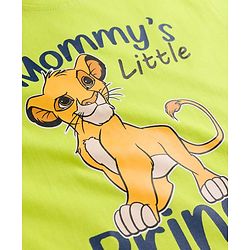 Babyhug Disney 100% Cotton Knit Half Sleeves Oversize T-Shirt With Lion King Graphic - Limegreen