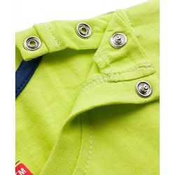Babyhug Disney 100% Cotton Knit Half Sleeves Oversize T-Shirt With Lion King Graphic - Limegreen