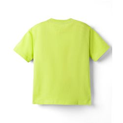 Babyhug Disney 100% Cotton Knit Half Sleeves Oversize T-Shirt With Lion King Graphic - Limegreen