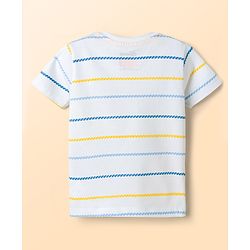 Babyhug Disney Single Jersey Knit Half Sleeves T-Shirt With Lion King Graphics - White