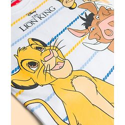 Babyhug Disney Single Jersey Knit Half Sleeves T-Shirt With Lion King Graphics - White