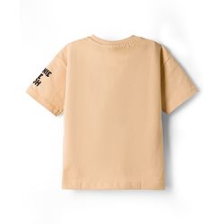 Babyhug Disney 100% Cotton Knit Half Sleeves Oversize T-Shirt With Winnie the Pooh Graphic - Yellow