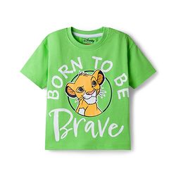 Babyhug Disney 100% Cotton Knit Half Sleeves Oversize T-Shirts With Lion King Graphic Pack of 2 - Multicolour