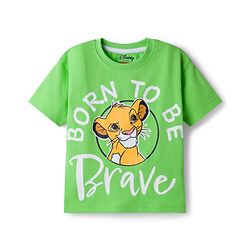 Babyhug Disney 100% Cotton Knit Half Sleeves Oversize T-Shirts With Lion King Graphic Pack of 2 - Multicolour