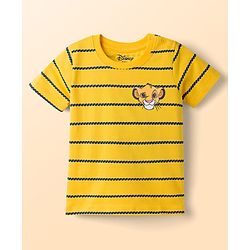 Babyhug Disney 100% Cotton Knit Half Sleeve T-Shirts With Simba & Friends Graphic Pack of 3 - Multicolour
