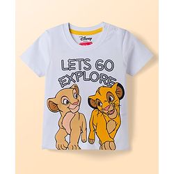 Babyhug Disney 100% Cotton Knit Half Sleeve T-Shirts With Simba & Friends Graphic Pack of 3 - Multicolour