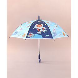 Babyhug Free Size Umbrella with Animal Print - Blue