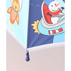 Babyhug Free Size Umbrella with Animal Print - Blue