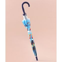 Babyhug Free Size Umbrella with Animal Print - Blue