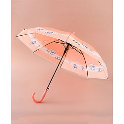 Babyhug Umbrella With Animal Print - Pink