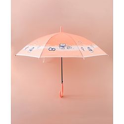 Babyhug Umbrella With Animal Print - Pink