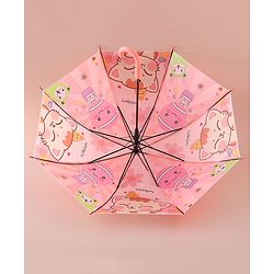 Babyhug Free Size Umbrella with Animal Print - Pink