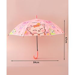 Babyhug Free Size Umbrella with Animal Print - Pink