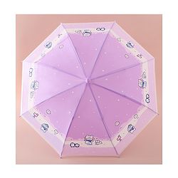 Babyhug Free Size Umbrella with Penguin Print - Purple