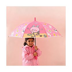 Babyhug Free Size Umbrella with Animal Print - Pink
