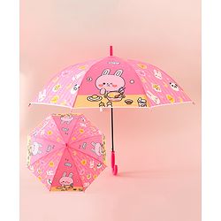 Babyhug Free Size Umbrella with Animal Print - Pink