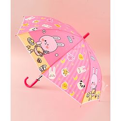 Babyhug Free Size Umbrella with Animal Print - Pink