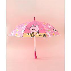 Babyhug Free Size Umbrella with Animal Print - Pink