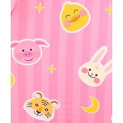 Babyhug Free Size Umbrella with Animal Print - Pink