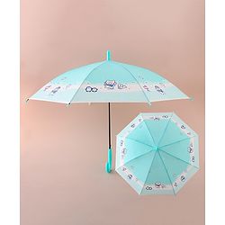 Babyhug Free Size Umbrella with Penguin Print - Light Blue