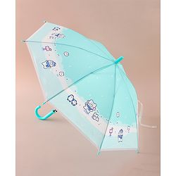Babyhug Free Size Umbrella with Penguin Print - Light Blue
