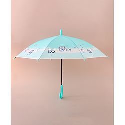 Babyhug Free Size Umbrella with Penguin Print - Light Blue