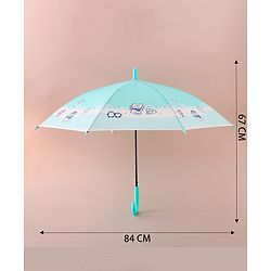 Babyhug Free Size Umbrella with Penguin Print - Light Blue